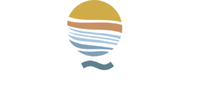 logo aires de quintay puesta de sol y mar